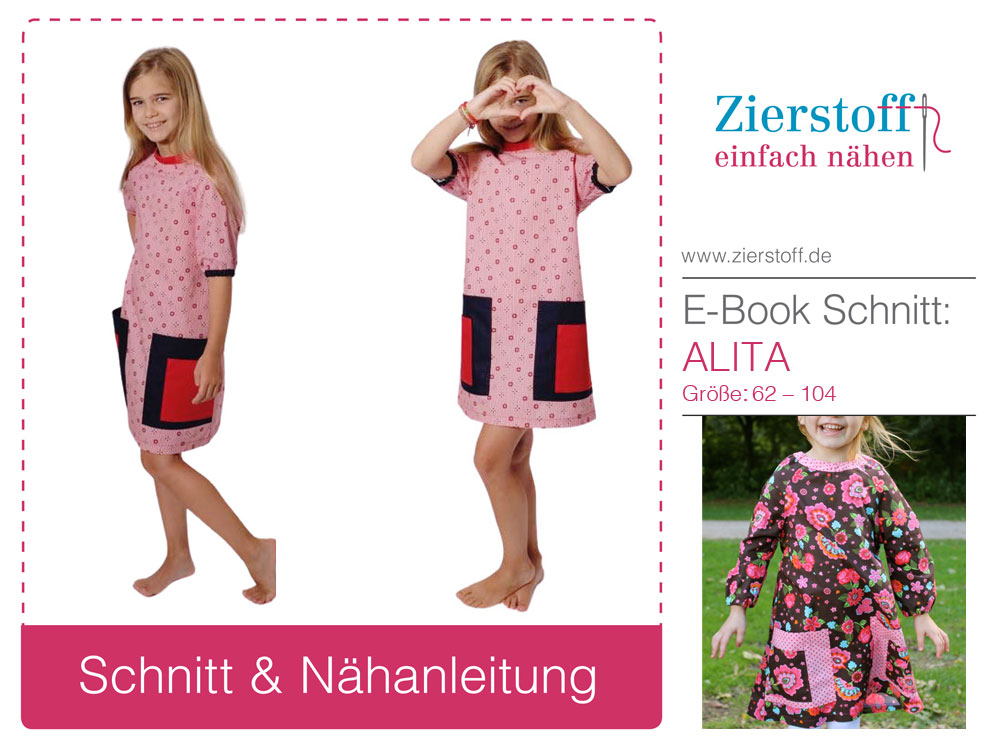 Kleid “ALITA” – Schnitt & E-Book, Gr 62 – 104 [Digital]