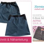 Jeansrock “Astrid” mit oder ohne Fake RV – Gr. 62 – 104 [Digital]