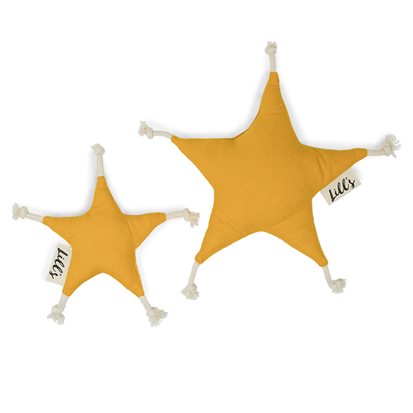 Lills Dog, Hundespielzeug Stern, 100% BIO-BAUMWOLLE (Füllung: Recycelte Bio-Baumwoll-Stoffreste) L