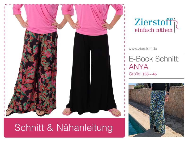 Hose, Palazzohose “ANYA”, Gr. 158 – Damengr. 46