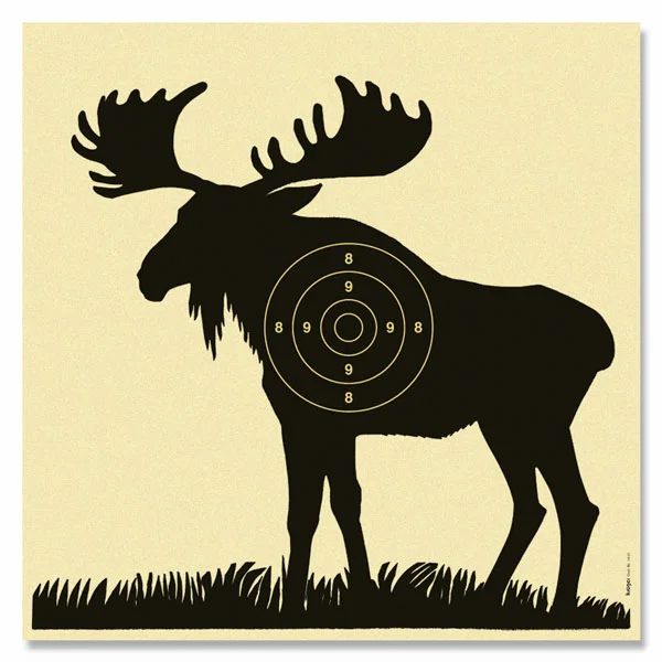 250 Braun Elch Scheibe 25/50 m, 55x52cm, einfarbig schwarz, zum Sonderpreis !