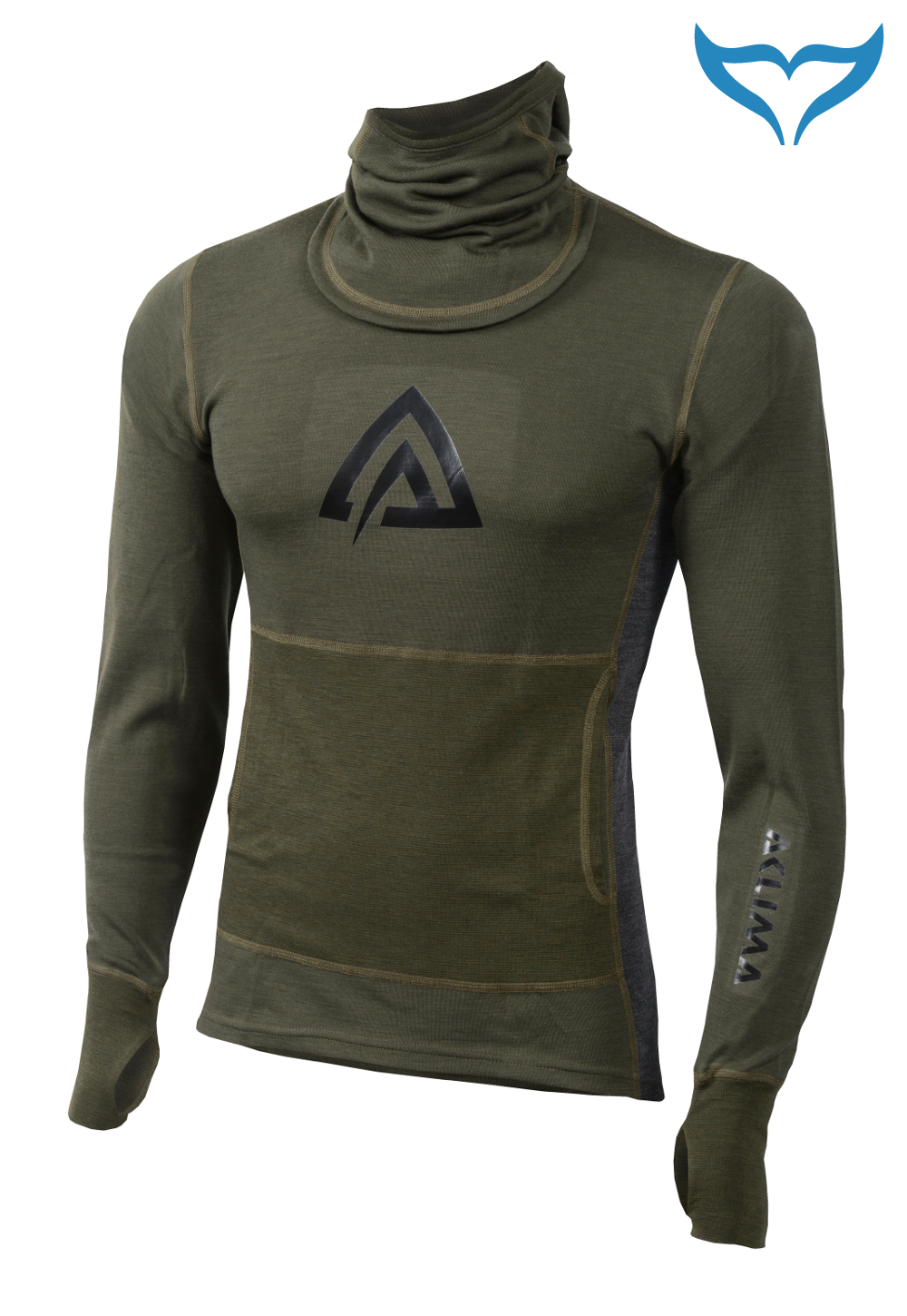 Aclima Warmwool Hood Sweater Man olive night marengo Merino Wool 200g XXL