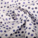 Baumwollstoff, Punkte in Blau auf Weiß