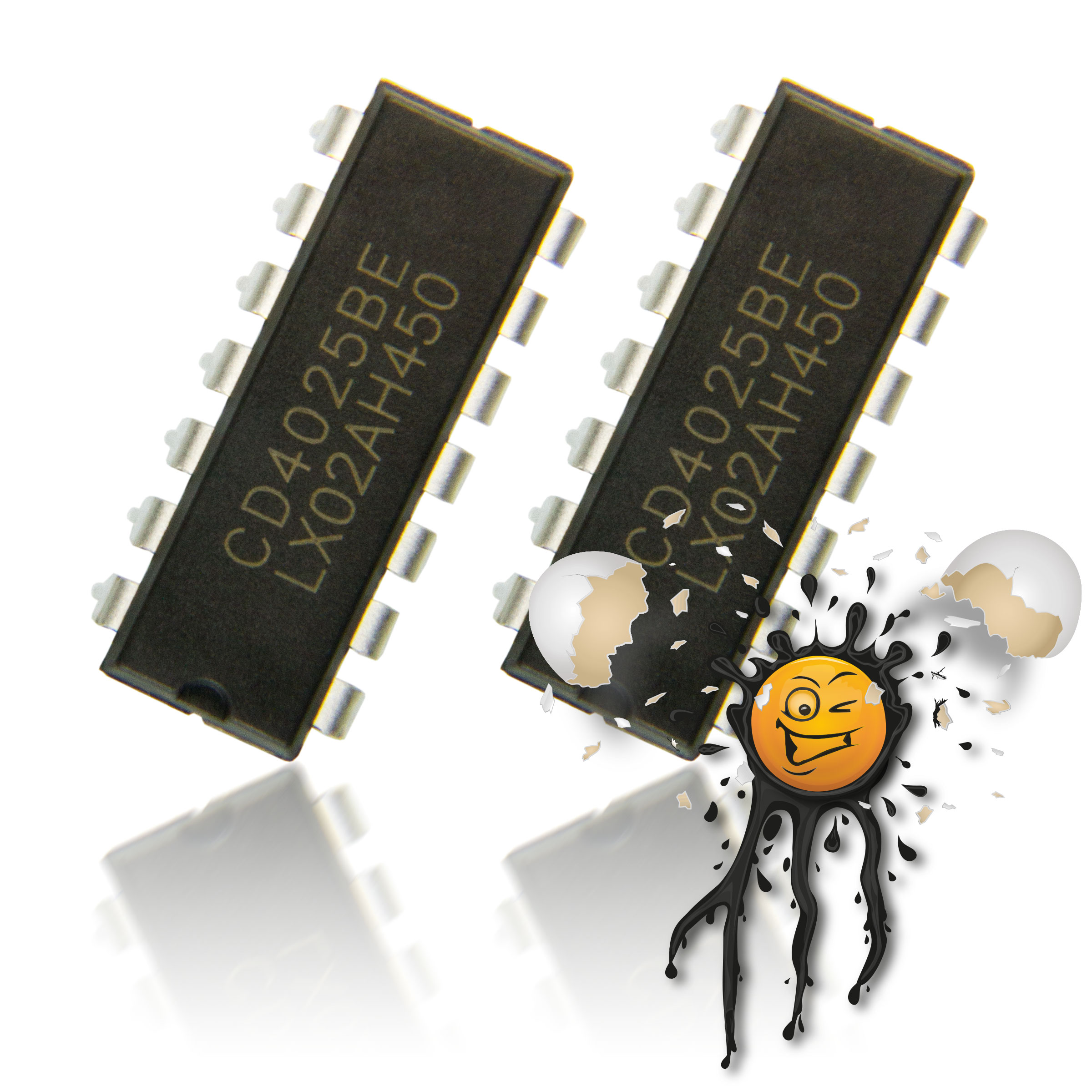 2 x CD4025 CD4025BE 3 Stufen NOR Logikgatter DIP14 IC