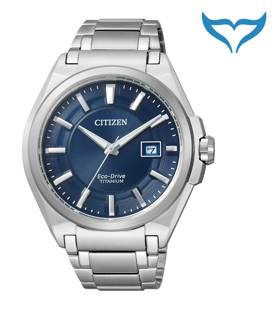 Citizen Super Titanium Herren Armbanduhr BM6930-57M Saphir Eco-Drive Herrenuhr