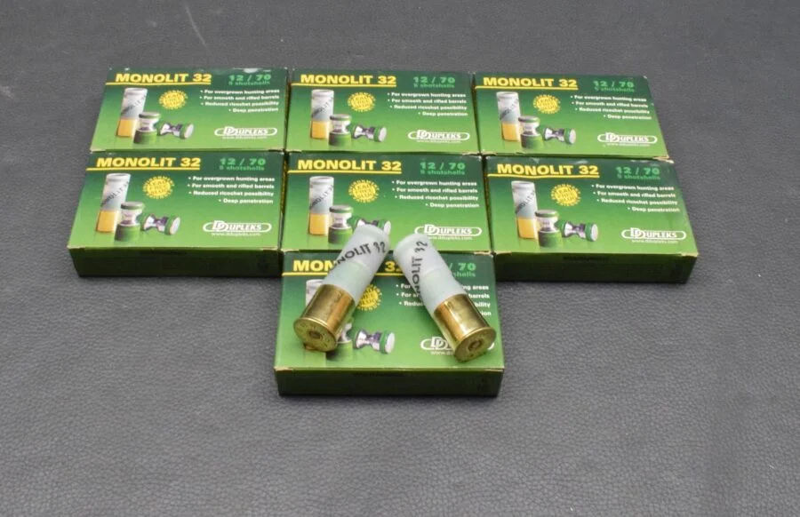 35 Schrotpatronen,Dupleks Monolit 32, Kaliber 12/70, 32g, Flintenlauf Geschoss zum Sonderpreis!