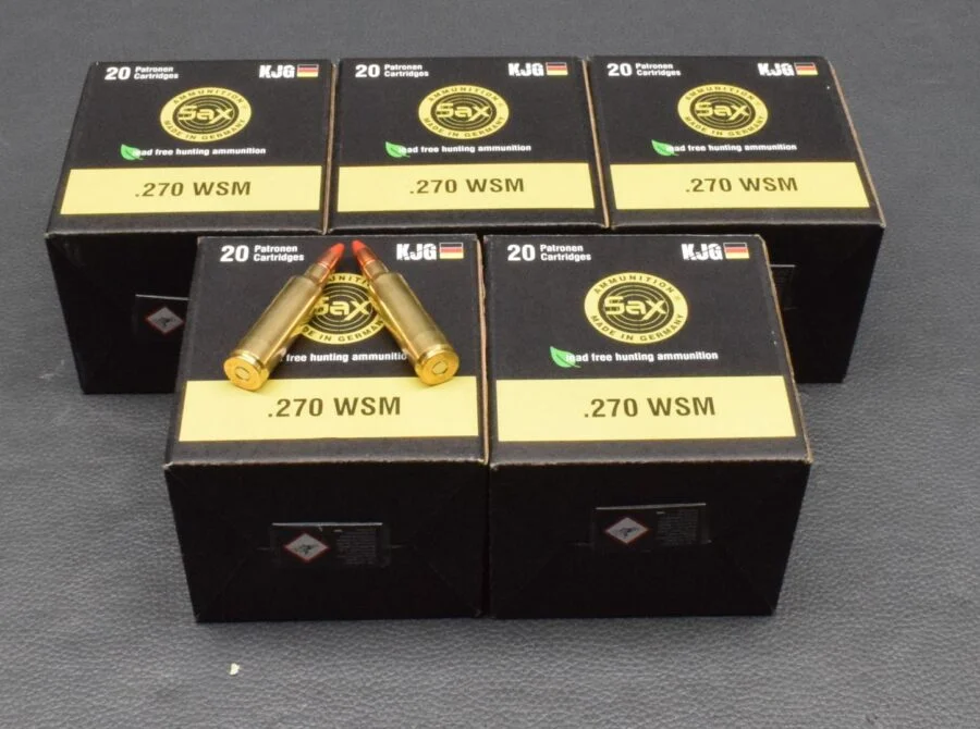 100 Patronen,Sax, Kal..270WSM, Lead Free, KJG-SR, 6,2g/95,7gr