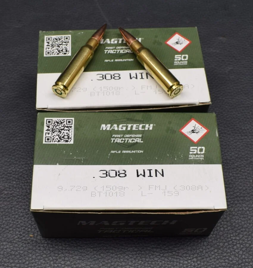 100 Patronen Magtech, Kal.308 Win., FMJ, 9,72g/150gr, zum Sonderpreis!
