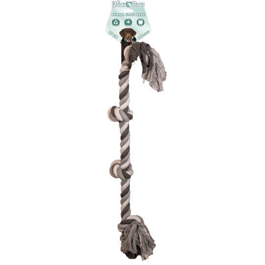 Floss Dental Rope, 100% Baumwolle, 4 Knoten, 85cm