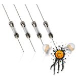 4 x Fein- Glas- Löt- Sicherung Picofuse Littelfuse SPT 3,6x10mm 250V Träge/Slow T3A bedrahtet