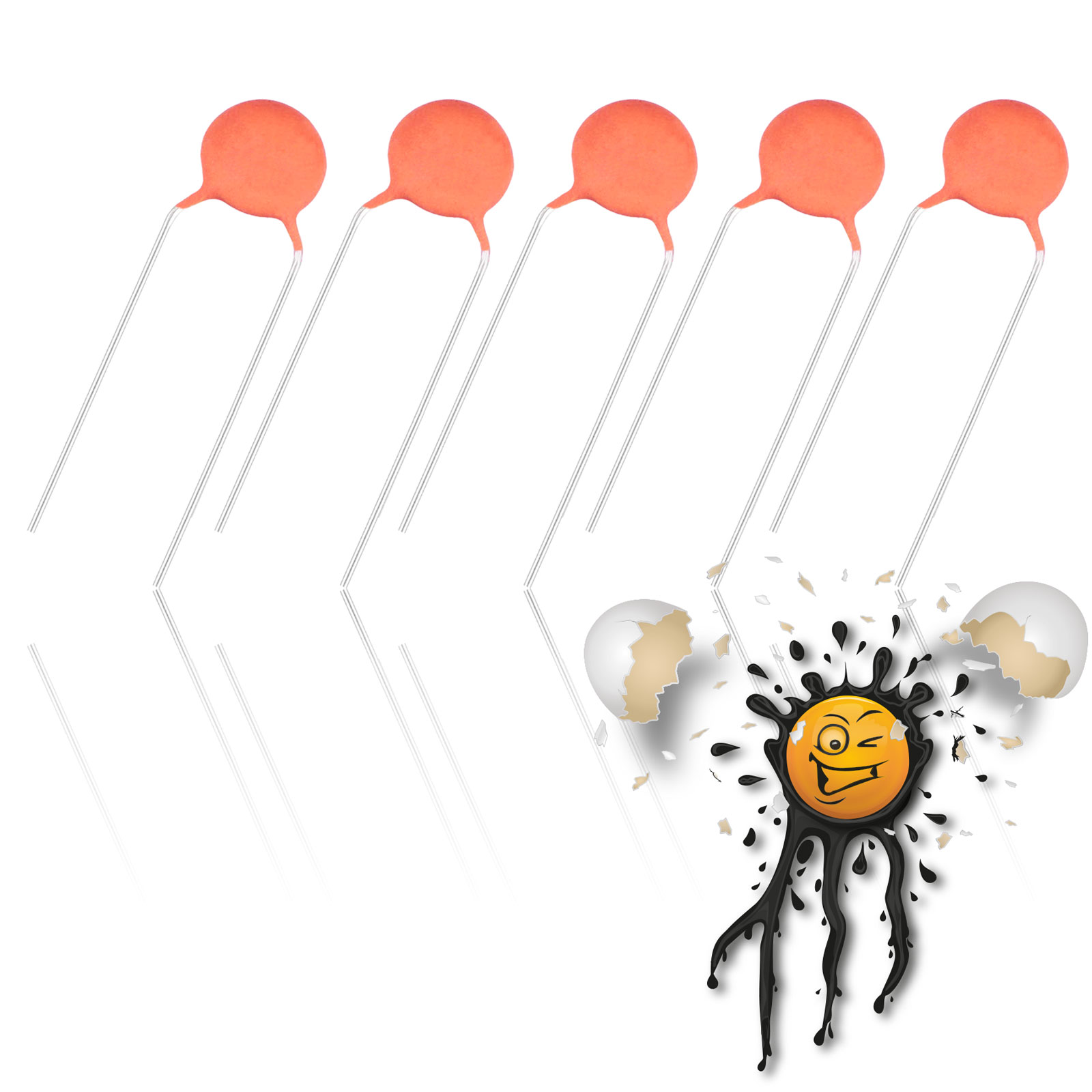 5 x Kondensatoren Keramik Ceramic Platten Disk Capacitor 10 nF 50V