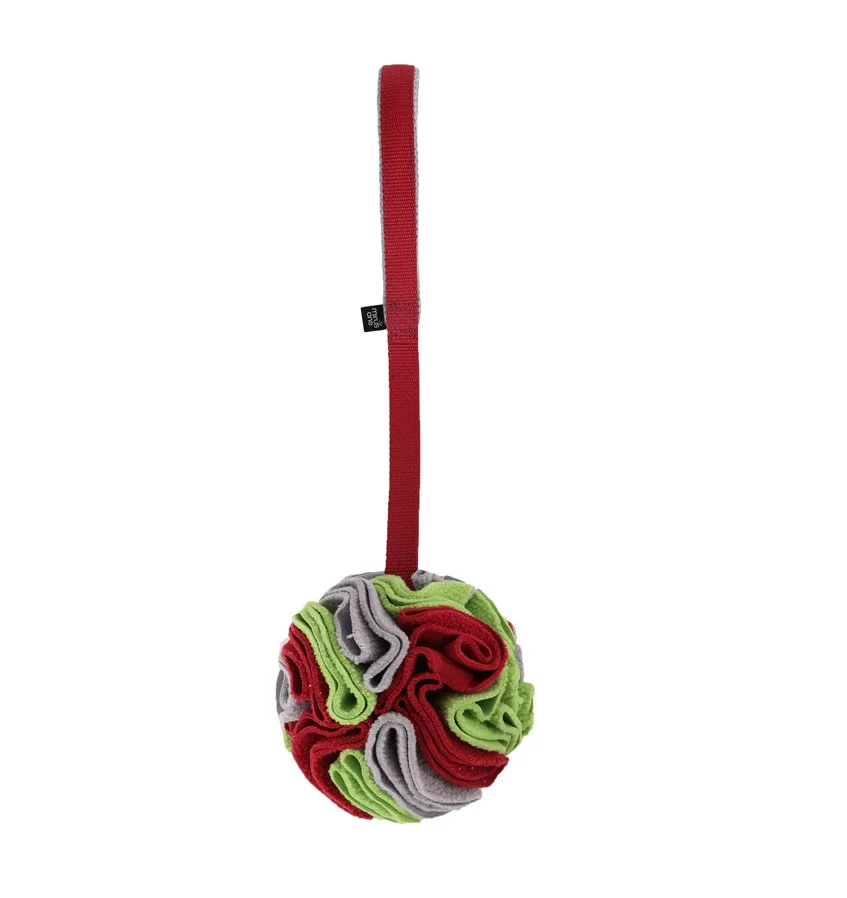 Fleece-Ball-Tauziehspielzeug für Hunde, mit Griff, 40 cm