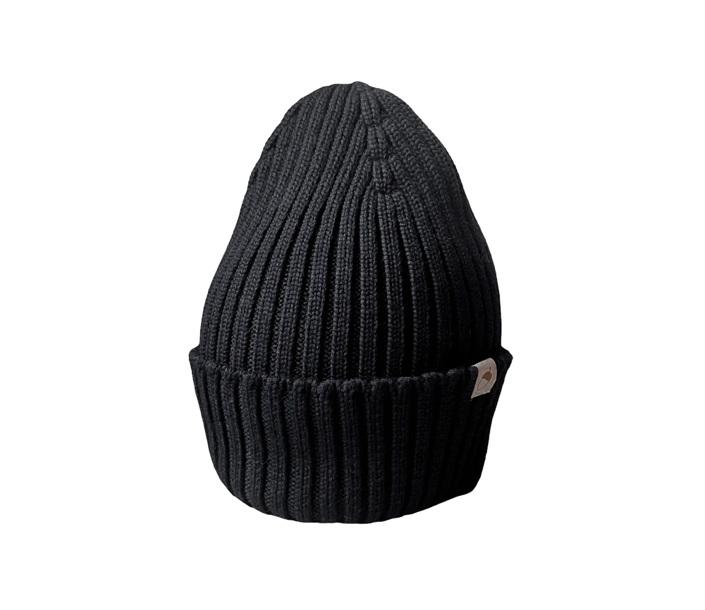 OH CHAPÔ – Beanie, SCHWARZ, Bio Merinowolle
