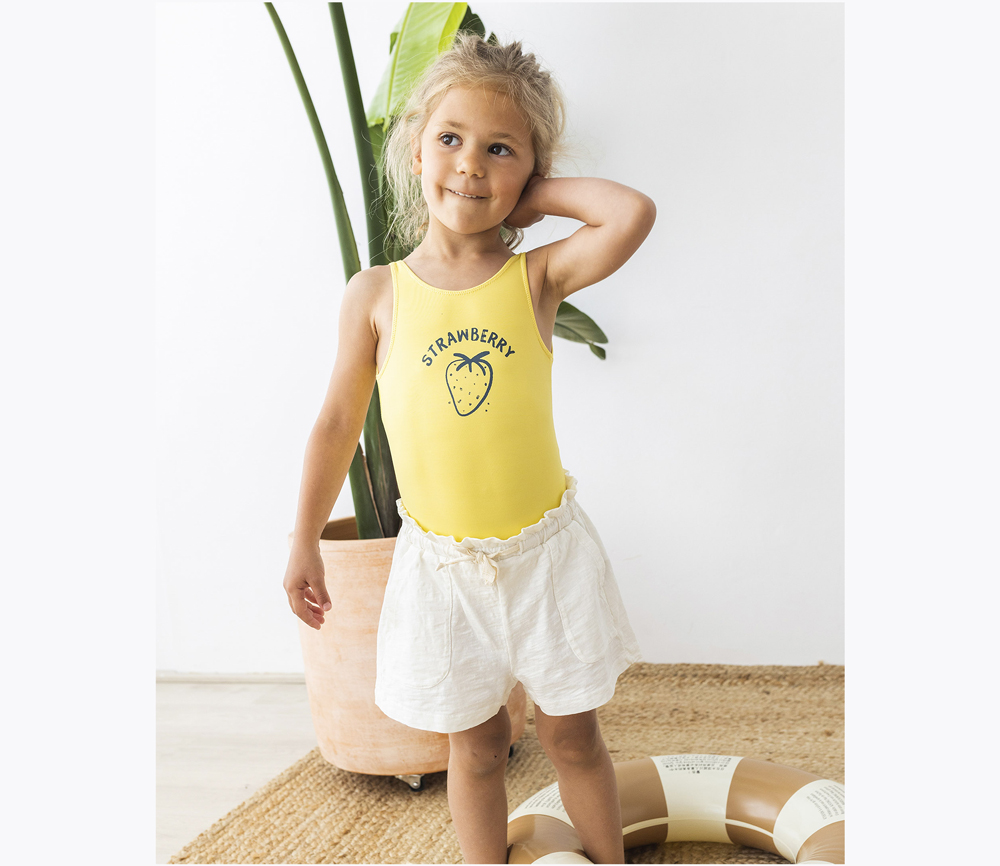 Búho Barcelona – Badeanzug, „STRAWBERRY“, Lemon