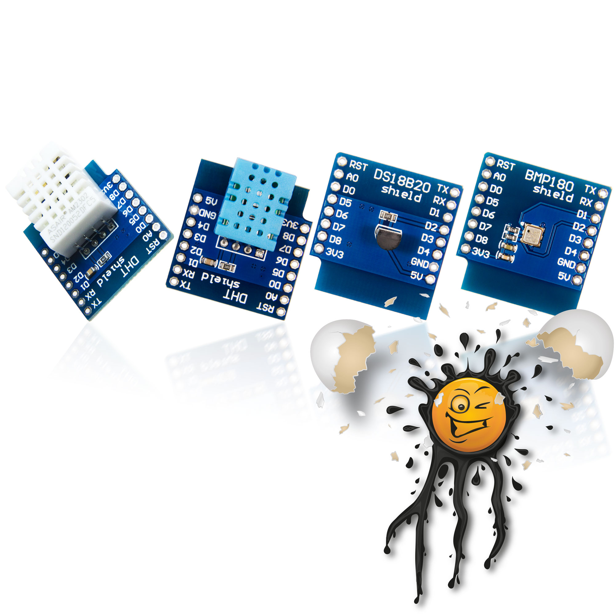 WeMos D1 DHT11 DHT22 BMP180 DS18B20 Modul