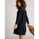 White Stuff – Kleid „DARIA“, black multi, Biobaumwolle