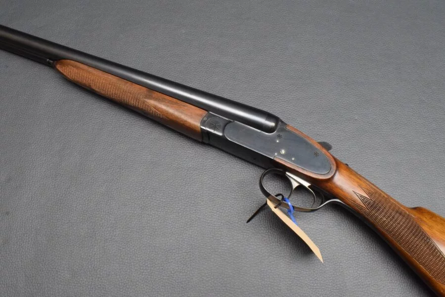 Brünner Seitenschloß-Doppelflinte, Kaliber 16/70, Laufläne 70cm, DA, gut – Bild 3