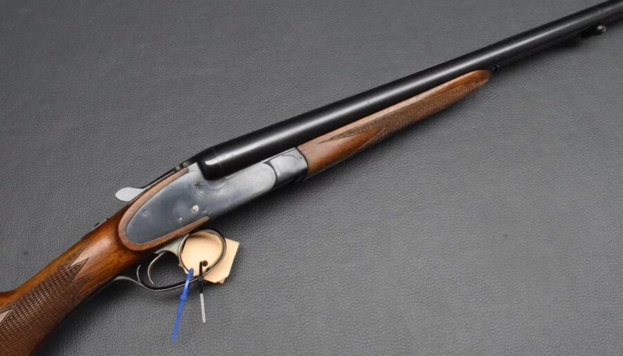 Brünner Seitenschloß-Doppelflinte, Kaliber 16/70, Laufläne 70cm, DA, gut – Bild 6