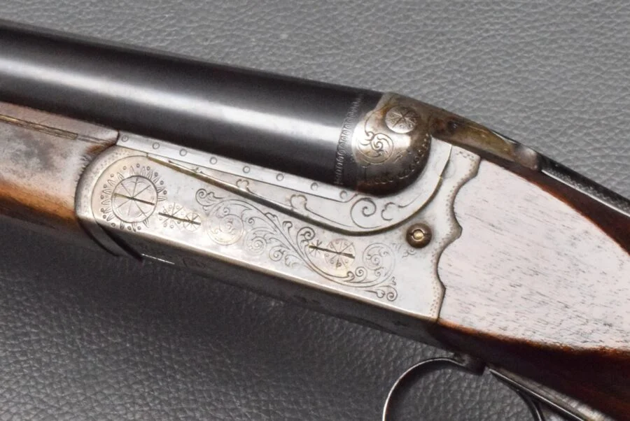 Simson Suhl Doppelflinte Kaliber 16/70 Nitro , LL 70cm, DA, gut – Bild 3