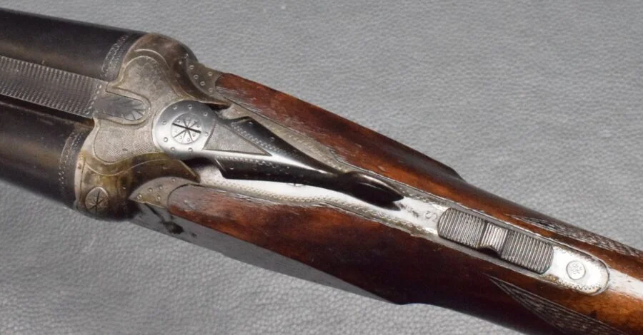 Simson Suhl Doppelflinte Kaliber 16/70 Nitro , LL 70cm, DA, gut – Bild 4