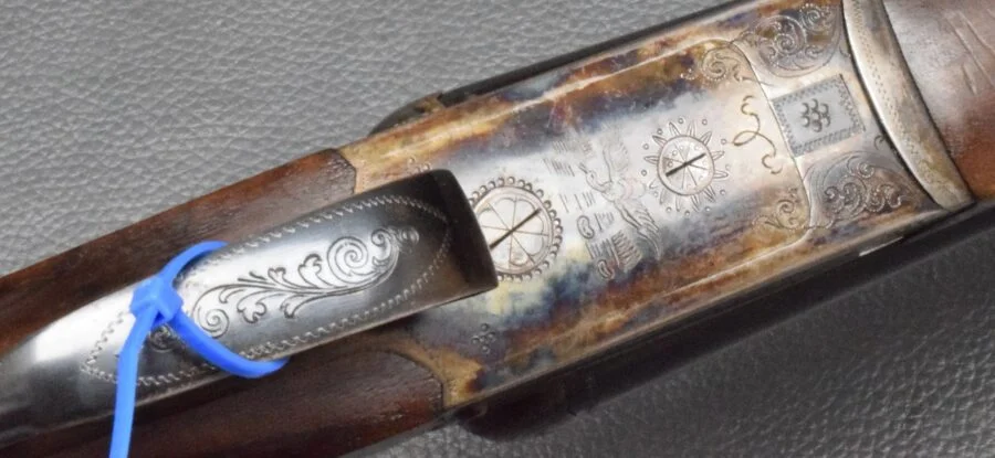 Simson Suhl Doppelflinte Kaliber 16/70 Nitro , LL 70cm, DA, gut – Bild 8