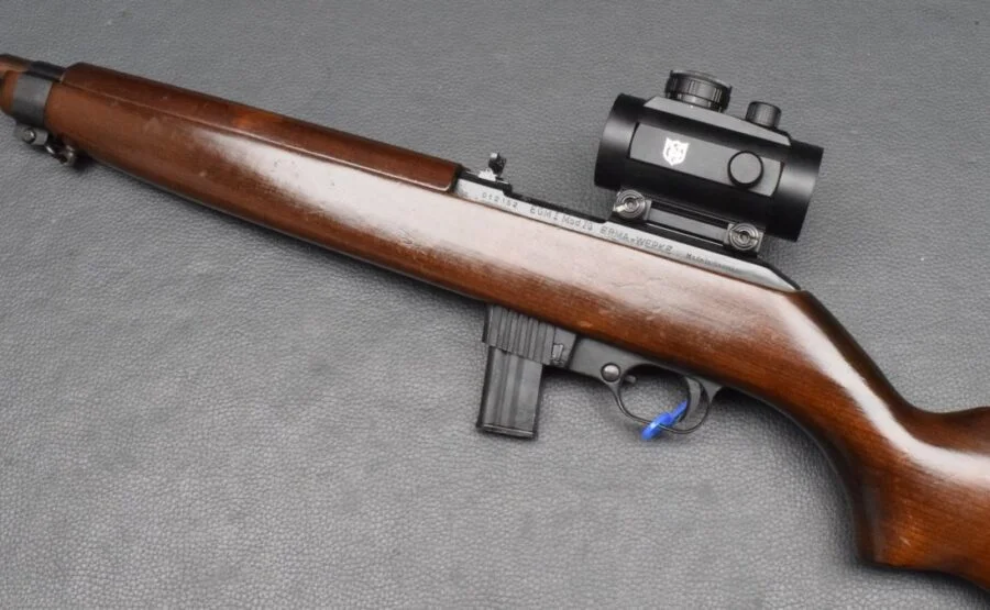 Erma EGM1 Modell 70, SL-Büchse, Kaliber 22lfB, 10er Magazin, mit N&S Red Dot, gut