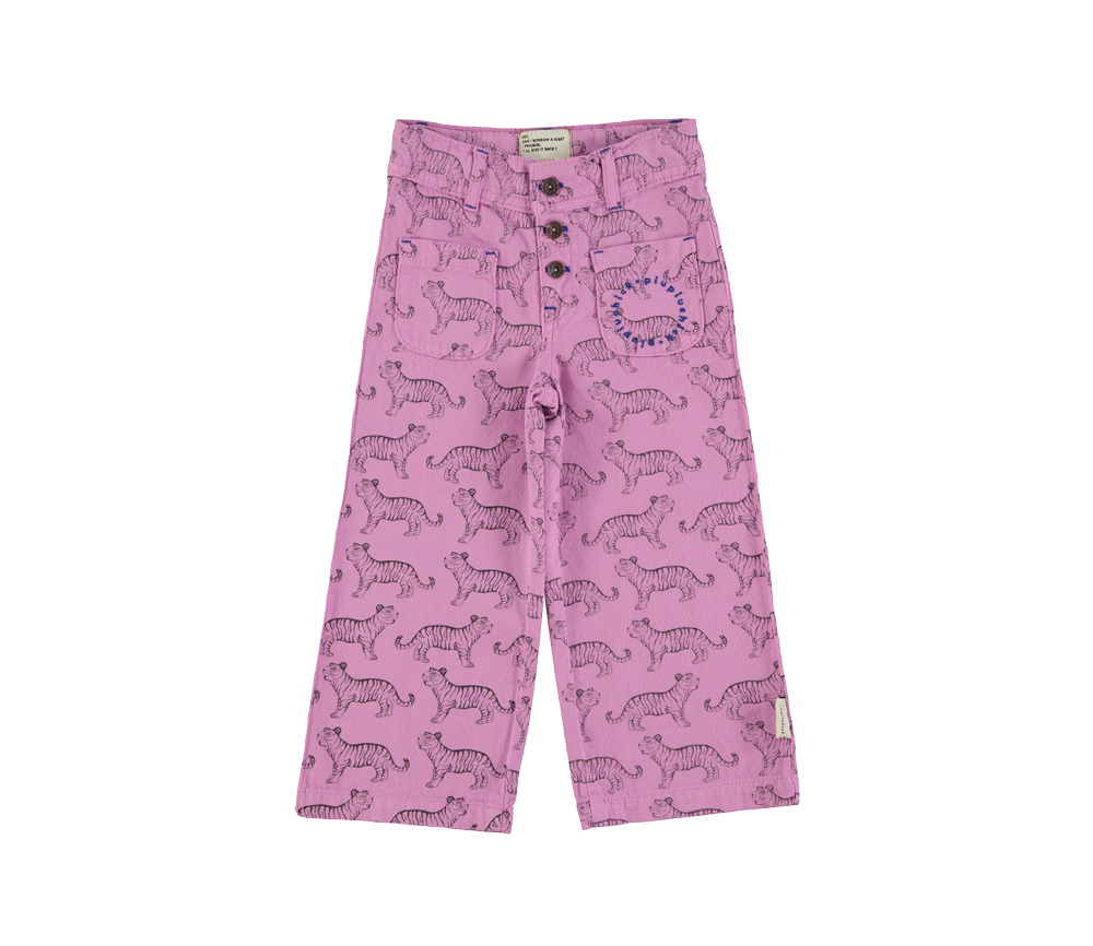 PiuPiuChick – Hose Culotte „TIGER“, lavender, Biobaumwolle