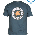 iQ Classic T-Shirt Dive Now Work Later XL deep-blue blau petrol Neu