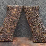 Jericho 941 F-FS Holzgriff, Ausführung 5 Schlangenhaut schwarz/braun, Nußbaum