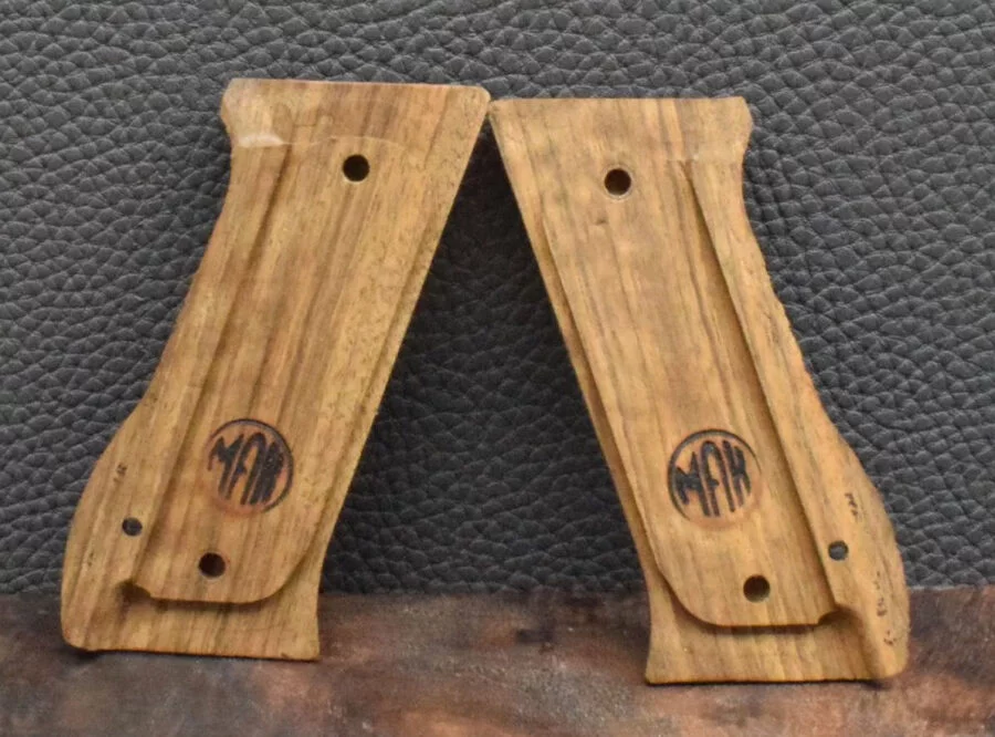 Jericho 941 F-FS Holzgriff, Ausführung 5 Schlangenhaut schwarz/braun, Nußbaum – Bild 5