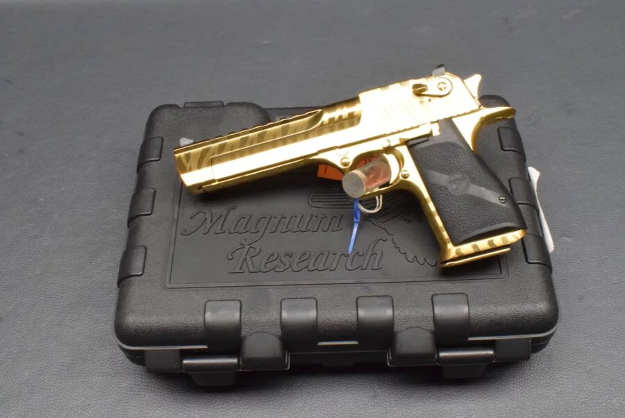 Magnum Research Desert Eagle, Gold Tiger Stripes, Kaliber 357Mag, Neuware