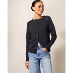 White Stuff – Strickjacke „LULU“, navy blue, Biobaumwolle